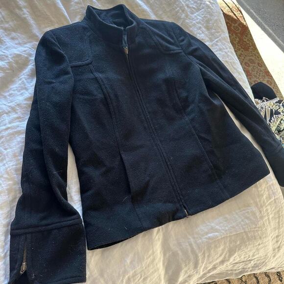 TRIBAL Unisex 8 Jacket Black Wool Zip Up - Picture 1 of 1